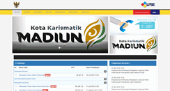 Desktop Screenshot of lpse.madiunkota.go.id